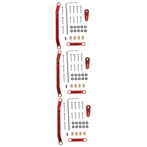 ibasenice 3 Sätze Ferngesteuertes Auto Lenksäule Spurstange Präzisionslenkstange Fernbedienung Auto Reparaturteil Lenkstangensatz Metall Lenkstange Crawler Auto Upgrade Kit Rc Teile von ibasenice