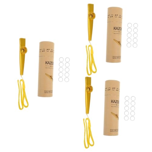 ibasenice 3 Sätze Kazoo-Set Kazoo- Leistungs-Kazoo Kleines Kazoo-Instrument Kleiner Kazoo Gitarren-Kazoo-Partner Kinder-Kazoo Kazoo Üben Kazoo Für Anfänger Aluminiumlegierung von ibasenice