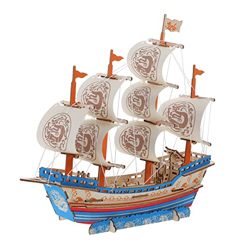 ibasenice 3 Sätze Segelmodell 3D-Puzzle für Erwachsene Segelbootmodell inneneinrichtung Wohnkultur Ornament Modellschiff Modellbausätze Mini Holzboot Geschenk Suite von ibasenice