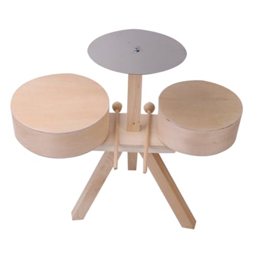 ibasenice 3 Sätze Spielzeug für Kinder Spielzeug für die Vorschulerziehung Schlaginstrument Spielzeug Musikalisches Spielzeug Kinderspielzeug Mini-Drum-Kit-Modell Kinder Trommelset Holz von ibasenice