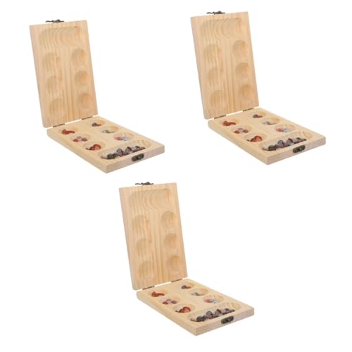 ibasenice 3 Sets Mancala Brettspiel Mancala Schach Mancala Spiel Reisebrettspiel Zusammenklappbares Holzspielbrett Tragbares Mancale Mancala Spielzeug Mancala Klappbrett Mancala von ibasenice