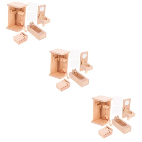 ibasenice 3 Sets Miniatur Badezimmer Modell Miniatur Spielzeug Kinderspielzeug Wassertisch Spielzeug Kinderspielzeug Kindermöbel Hauszubehör Für Zuhause Mini Spielzeug Für Kinder von ibasenice