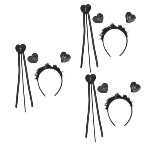 ibasenice 3 Sets Party Stirnband Kopftuch Halloween Dekor Cosplay Kostüm Requisiten Halloween Kopfschmuck Halloween Kopfschmuck Lustiges Haarband Damen Kopfschmuck Niedliches von ibasenice