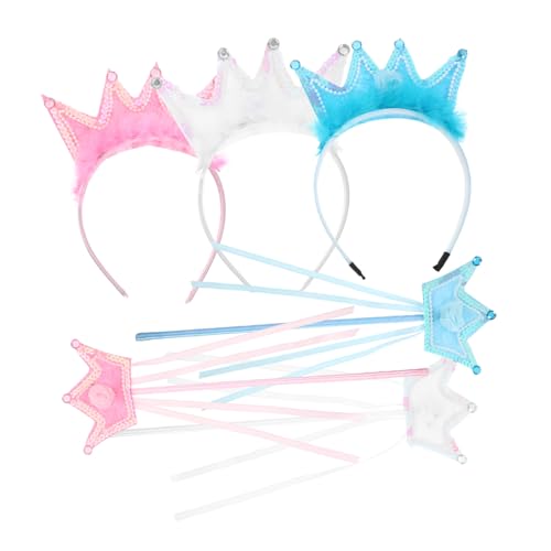 ibasenice 3 Sets Prinzessinnenstab Tiara Partys Rolle Fee Stirnband Spiel Krone Weihnachten Und Mit Zubehör Stäbchen Kreative Feiertags Diademe Haarbänder Reifen Party Requisiten Mädchen ibasenice 3 Sets Prinzessinnenstab Tiara Partys Rolle Fee Stirnband Spiel Krone Weihnachten Und Mit Zubehör Stäbchen Kreative Feiertags Diademe Haarbänder Reifen Party Requisiten Mädchen von ibasenice