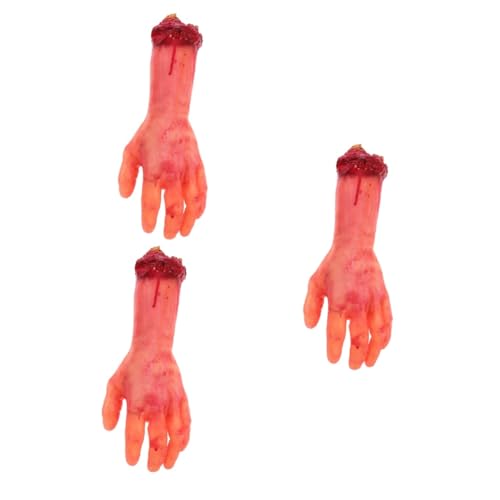 ibasenice 3 Stück Gebrochene Hand Mit Gliedmaßenprothese Im Spukhaus Dekorieren Spielzeug Halloween Künstliche Hände Abgetrennte Hand Modell Gruselige Hand Requisite Halloween von ibasenice