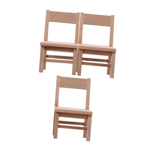 ibasenice 3 Stück Miniatur Holzstühle aus Robustem Holz Vielseitige Puppenhausmöbel für Wohnzimmer Esszimmer und Garten Realistische Mini-deko für Kreatives Kinderspiel und DIY ibasenice 3 Stück Miniatur Holzstühle aus Robustem Holz Vielseitige Puppenhausmöbel für Wohnzimmer Esszimmer und Garten Realistische Mini-deko für Kreatives Kinderspiel und DIY von ibasenice