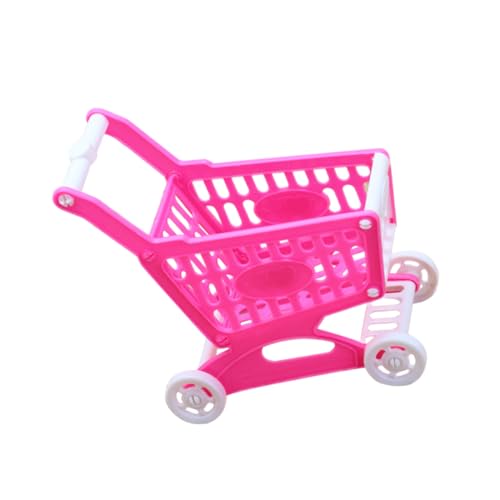 ibasenice 3 Stück Simulierter Warenkorb kinderzimmer zubehör für Toys for Kleinkinder Küche simulierter Trolley Trolley-Modell für Plastik Rosa von ibasenice