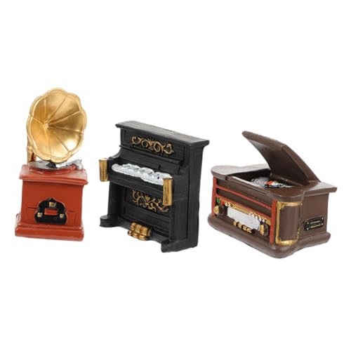 ibasenice 3 Stück Teiliges Mini Vintage Deko aus Umweltfreundlichem Harz mit Retro Piano Mini Grammophon Detailreiche Tisch und Raumdekoration im Amerikanischen Landhausstil ibasenice 3 Stück Teiliges Mini Vintage Deko aus Umweltfreundlichem Harz mit Retro Piano Mini Grammophon Detailreiche Tisch und Raumdekoration im Amerikanischen Landhausstil von ibasenice