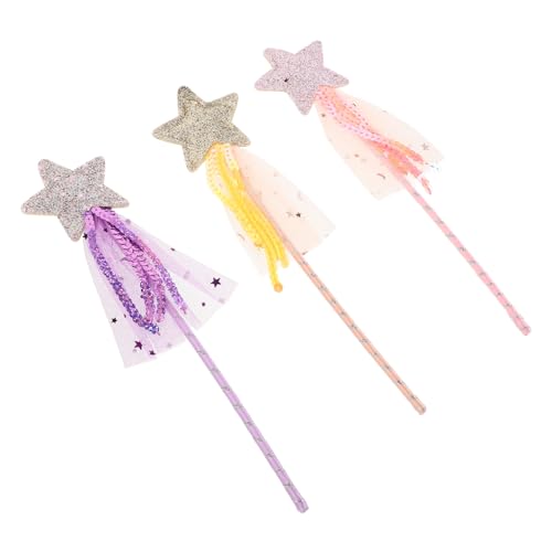 ibasenice 3 Stück Teiliges Zauberstab Halloween Feenstab mit Stern Design aus Pailletten und Netzstoff Farbenfrohes für Mädchen Geburtstag Party und Festlichkeiten ibasenice 3 Stück Teiliges Zauberstab Halloween Feenstab mit Stern Design aus Pailletten und Netzstoff Farbenfrohes für Mädchen Geburtstag Party und Festlichkeiten von ibasenice