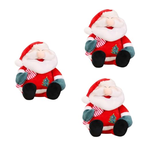 ibasenice 3 Stück Weihnachtsmann Weihnachtsmann Figur Weihnachtsmann Spielzeug Weihnachtsmann Ornament Tisch Weihnachtsmann Figur Weihnachtsplüsch Stofftier Popplio Plüsch Animiertes von ibasenice