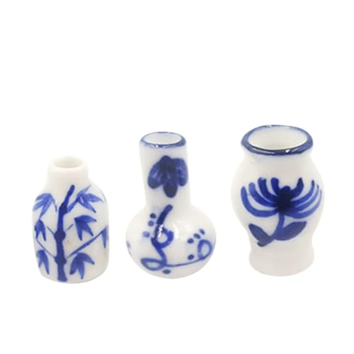 ibasenice 3 Stücke Simulation Tee-Set miniaturvase Blumenvase für Miniaturgärten Porzellanvase für Puppenhäuser einmachgläser Dekoration Miniaturspielzeug Mini-Vase-Modell Keramik Blue ibasenice 3 Stücke Simulation Tee-Set miniaturvase Blumenvase für Miniaturgärten Porzellanvase für Puppenhäuser einmachgläser Dekoration Miniaturspielzeug Mini-Vase-Modell Keramik Blue von ibasenice