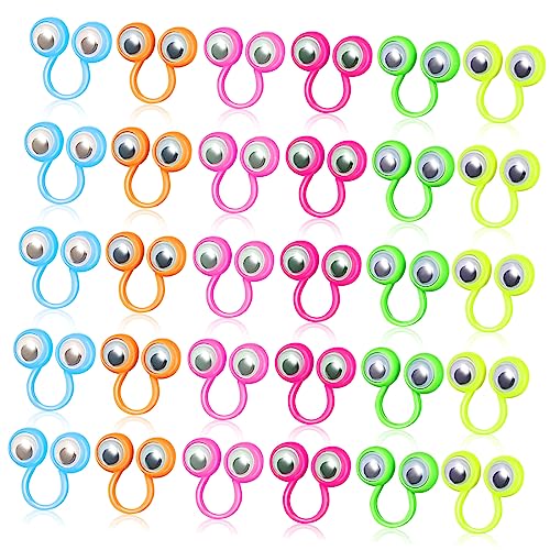 ibasenice 30 STK Augen Ring Partygeschenke Partybevorzugungsspielzeug Augapfelringe Fingerpuppen Plastik von ibasenice