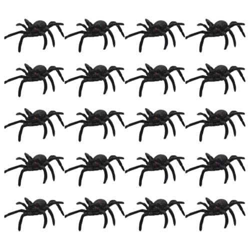 ibasenice 30 Stück Simulationsspinne Halloween Halloween Toys Halloween Dekoration realistische Spinne gefälschte Spinnen Bausatz Festival-Spinnen- dekorative Spinne PVC Black von ibasenice