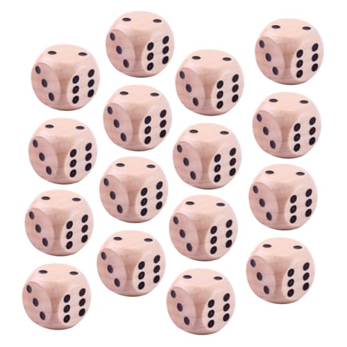 ibasenice 30St Punktwürfel aus Holz Spielzähler Spiele Q-Less-Wortwürfel Standard-Spielwürfel Kunstwürfel bang The dice Game настольные игры Balkenpunktwürfel lustige Holzwürfel hölzern von ibasenice