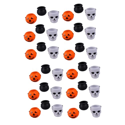 ibasenice 36 Stk Eimer Für Halloween Eimer Mit Halloween-motiven Halloween-dekor Halloween-süßigkeiten Halloween Tragbarer Kürbiseimer Tragbarer Süßigkeiteneimer Laterne Dekorativ Mini-eimer von ibasenice