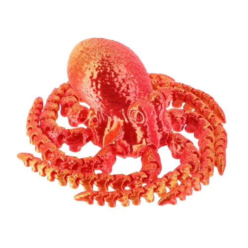 ibasenice 3D Druck Oktopus Auf Bestellung Gefertigt Bewegliches Tiermodell 3D Oktopus Zappelspielzeug Für DIY Pädagogisches Ornament Heimdekoration Requisiten von ibasenice