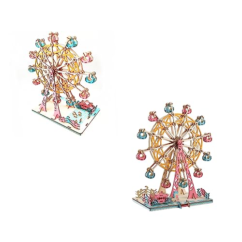 ibasenice 3D Puzzle Riesenrad Buntes Konstruktionsspielzeug Zum Zusammenbauen Für Ab 6 Jahren Kreatives DIY Für Pädagogisches Lernen Und Spielspaß von ibasenice