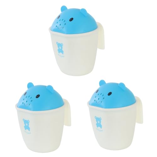 ibasenice 3St Babybadspülbecher Kinder badewannenspielzeug kinderdusche swimmingpool Kinder babybadewanne -Shampoo-Sprinkler Shampoobecher für Kinder Babylöffel Dusche Badewasserschöpfer von ibasenice