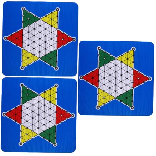 ibasenice 3St Chinesische faltbares Schachbrett klassisches Schachbrettspiel Schachbrett ohne Figuren spielbrett Schachbrett-Set zusammenklappbares Schachbrett Schach Zubehör Gummi von ibasenice