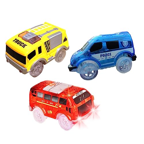 ibasenice 3St Elektroauto geschirrset puppenwagen Elektrisches Rennauto Set rennautos Autotelefonhalter -Track-Auto Kinderspielzeug Plastik von ibasenice