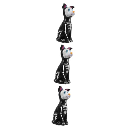 ibasenice 3St Halloween-Partyspielzeug de los mu-ertos Figuren schwarze Katzenfiguren Kinder Halloween Spielzeug Halloween Haustier Spielzeug Halloween-Spielzeug Spielzeuge Halloween-Zubehör von ibasenice