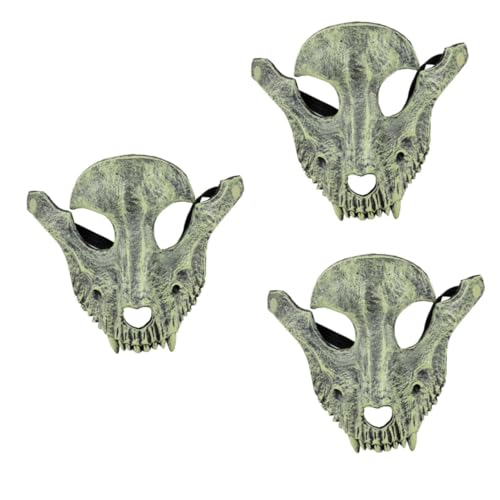 ibasenice 3St Maskerade-Party-Maske halloween masken halloweenmaske masken horror masken zu halloween Maskerade Tiermasken Vollgesichtsmaske Cosplay-Maske Halloween-Party-Maske Grey von ibasenice