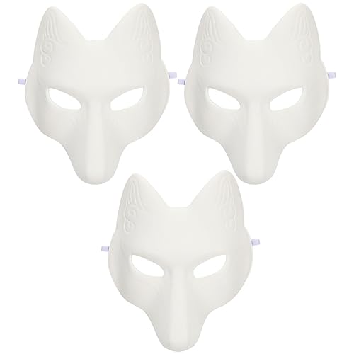 ibasenice 3pcs Masken Blank Masken Für Malerei Maske Maskerade Maske Für Halloween Cosplay von ibasenice