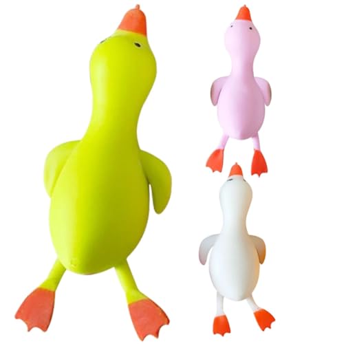 ibasenice 3St Prise Musik kinderparty mitgebsel stressabbau Decompression Toy Entspannungsspielzeug Badeente fleab kinderspielzeug Cartoon-Squeeze- dehnbares von ibasenice