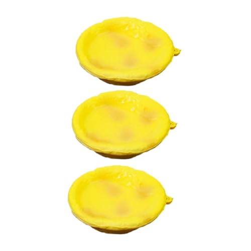 ibasenice 3St Simulations-Eierkuchenmodell fotografische Requisiten Essen Spielzeug für die Küche Modelle Fake-Eierkuchen-Ornament Eierkuchen-Modell schmücken Dekorationen Schaum von ibasenice