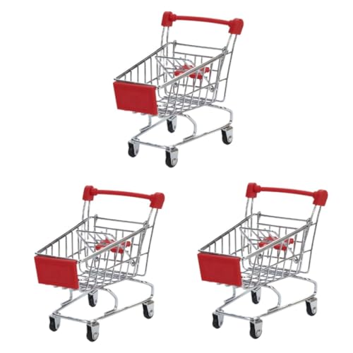 ibasenice 3St Simulationswagen-Spielzeug Wagoner Kinderwagen für Kinder Wagenwagen für Kinder Spielzeug Toy Organizer Spielzeuge Kinderspielzeug Babyzubehör Mini-Wagen rot von ibasenice