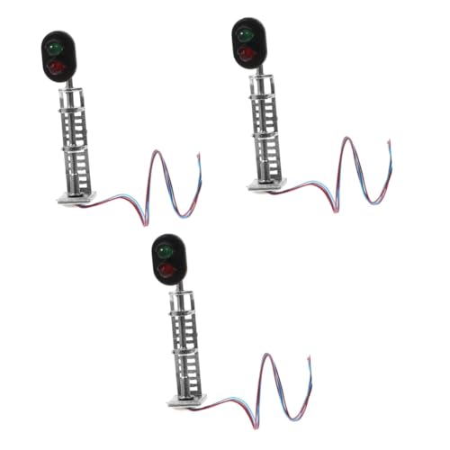 ibasenice 3St modellbahn Lichter Schreibtisch-Dekor kleine Signaldekoration Anlage Kinderspielzeug Simulationssignalmodell Mini-Gartendekoration Miniatur Signallicht Modell licht schmücken von ibasenice