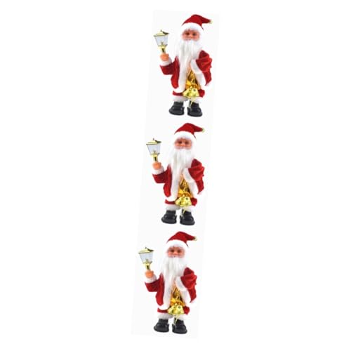 ibasenice 3St weihnachtsmusik Spielzeug Fun Toys for lustig Weihnachtsspielzeug Weihnachtsmann-Puppe Weihnachts-Sankt-Spielzeug weihnachtliches Musikspielzeug rot von ibasenice