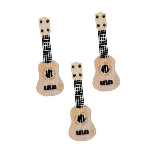 ibasenice 3er Set Gitarre Ukulele Frühkindliche Lerninstrumente Für Musikspiel Zufällige Farben Mini 4 Saitige Gitarre Für von ibasenice