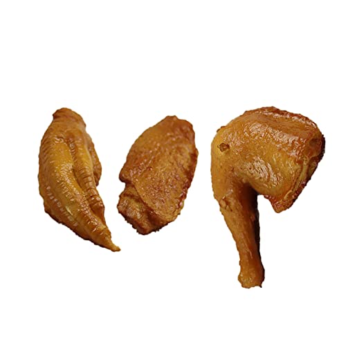 ibasenice 3pcs Simulation Food Decorative Food Modell Drumstick Modell Fake Chicken Feet Wing Middle Joint Modell von ibasenice