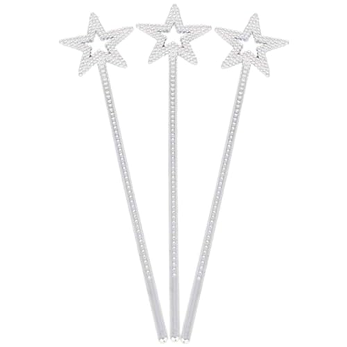 ibasenice 3st Engel Zauberstab Ballettröckchen Nachtlicht Spiralen Fee Für Mädchen Sternstab-Sticks Sternenstäbe Zauberstäbe Cosplay-Requisiten Silver Harz von ibasenice