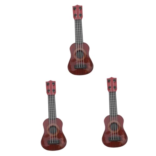 ibasenice 3st Gitarrenspielzeug Für Kinder Musikinstrument-Spielzeug Kinderspielzeug Ukulele Banjo-Instrument-Spielzeug Ukulele Musikspielzeug Spielzeug Für Lerninstrumente Gitarre Bass Abs von ibasenice