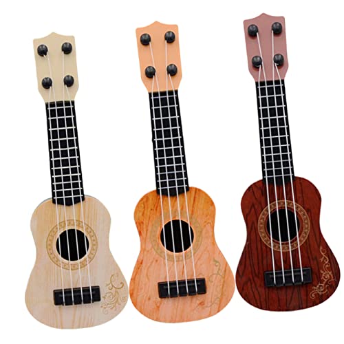 ibasenice 3st Mini-Ukulele Kinder Musical Gitarren Ukulele-Spielzeug Game Boy -trommeln Xylophon Trommel Pädagogisches Musikspielzeug Klavier Spielzeug Akustikgitarre Spiele Plastik von ibasenice