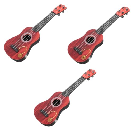 ibasenice 3st Mini-simulations Gitarre Ukulele Babygitarre Für 1 Jahr Baby-Gitarre Spielzeuge Modelle Musikinstrumente Babyspielzeug Baby Spielzeug Gitarren Kind Kann Spielen Abs von ibasenice