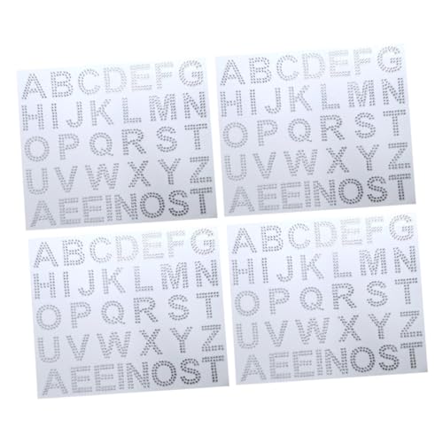 ibasenice 4 Blätter Dekorative Strass Buchstaben Aufkleber Selbstklebende Glitzersteine für Kleidung DIY Basteln Jeans Rucksäcke Verzierungen ibasenice 4 Blätter Dekorative Strass Buchstaben Aufkleber Selbstklebende Glitzersteine für Kleidung DIY Basteln Jeans Rucksäcke Verzierungen von ibasenice