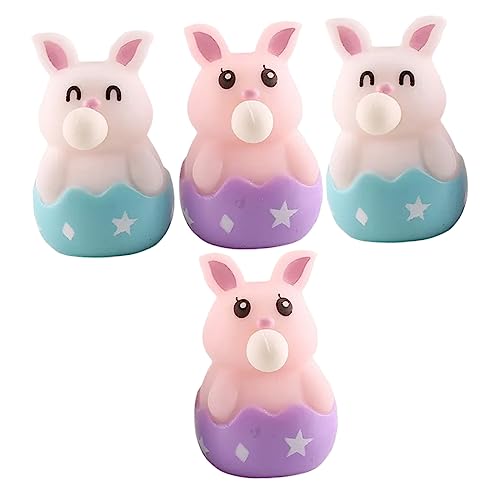 ibasenice 4 Pcs Bunny Toys Kaninchen Animal Squeeze Spielzeug Kinder Spielzeug Kaninchenform Squeeze Spielzeug von ibasenice