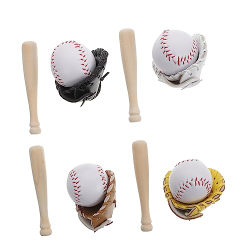 ibasenice 4 Sets Baseball Modell Medaillon Kunst Und Bastelsets Sportbälle Ornamente Zum Basteln Mini Baseball Schlüsselanhänger Hölzerne Baseball Schlüsselanhänger Hölzerne Baseball von ibasenice