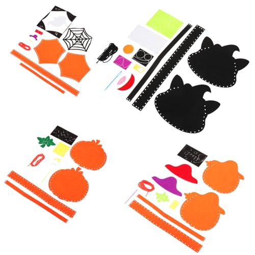 ibasenice 4 Sets Handgemachte Halloween Süßigkeitstüten Zum Selbermachen Halloween Dekoration Halloween Goodie Bags Halloween Partygeschenke Taschen Halloween Einkaufstasche Halloween von ibasenice