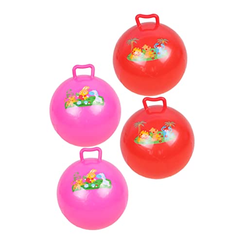 ibasenice 4 Stück Den Ball Klopfen Bildungsbälle Sprungball Springender Ball Für Kugelkugel Für Cartoon-bälle Kugel Handhaben Hüpfball Für PVC von ibasenice