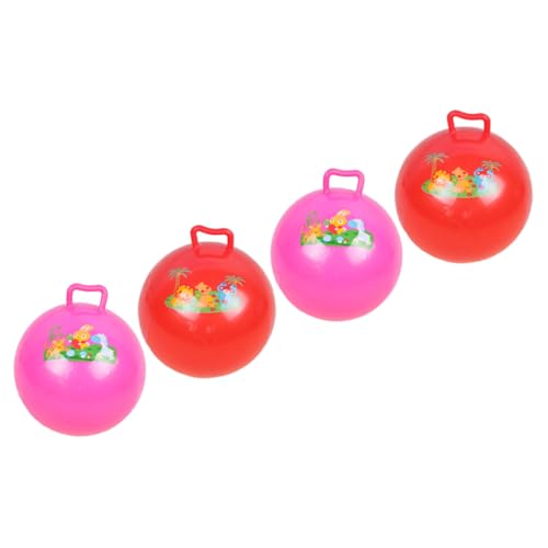 ibasenice 4 Stück Den Ball Klopfen Hüpfball Für Sprungball -Cartoon-Ball Cartoon-Muster-Hopping-Ball Springender Ball Für Aufblasbarer Hopfenball PVC von ibasenice