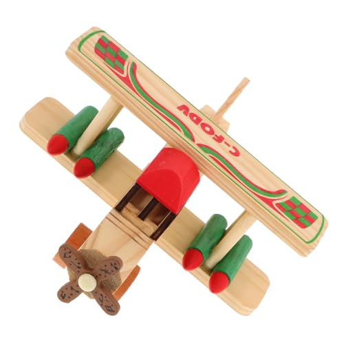 ibasenice 4 Stück Militärflugzeugmodell aus Holz Kinder holzspielzeug Spielzeug Helikopter für Kinder Hubschraubermodell aus Holz Buntes hölzernes Flugzeugspielzeug Modelle Spielzeuge von ibasenice