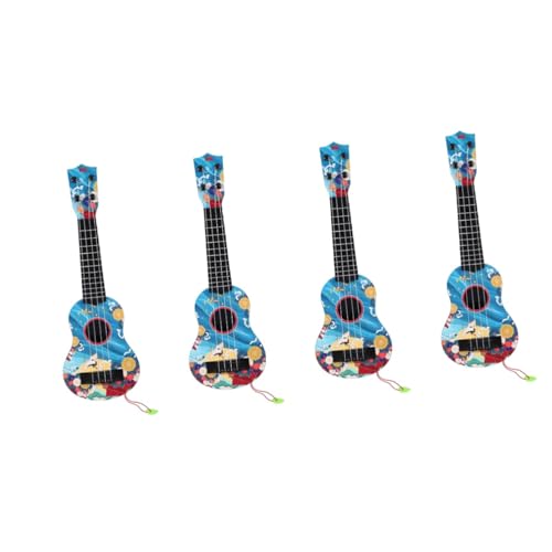 ibasenice 4 Stück Gitarrenspielzeug für Kinder Kinder-Gitarren-Ukulele Kinderukulele für Mädchen Musikinstrument für Kinder Ukulele Spielzeug Gitarre Kleinkindspielzeug Spielzeuge Abs von ibasenice