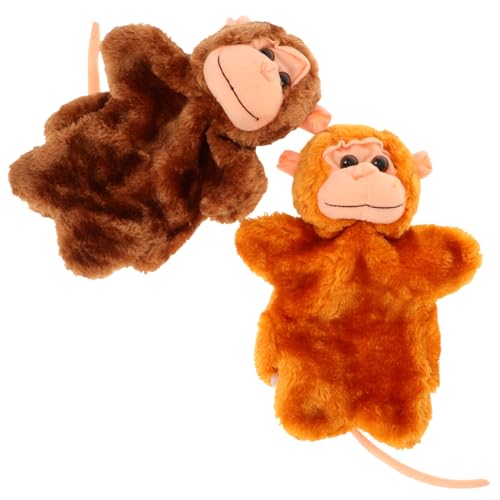 ibasenice 4 Stück Handpuppe kreative Handpuppe riesige aufblasbare Strandspielzeuge Kinderspielzeug Monkey Toy Monkey Spielzeug lebensechte Handpuppe pädagogische Handpuppe PP Baumwolle von ibasenice