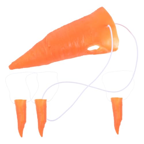 ibasenice 4 Stück Karottennase Weihnachts-schneemann- Weihnachtsschneemann Nase Selber Machen Schneemann Diy Zubehör Weihnachtsschneemann Requisiten Schneemann-requisite Vinyl Orange von ibasenice