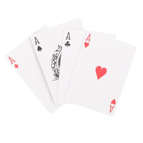 ibasenice 4 Stück Kartenspiel Spielkarte Pokerspielzeug Karten Für Pokerspiele Tricks Requisiten Pokerkarten Pokerspiel Für Party Tischspiel-pokerkarten Partygeschenke Papier von ibasenice