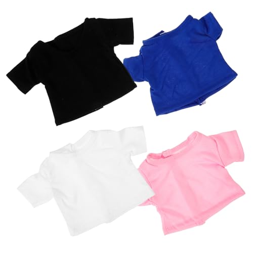 ibasenice 4 Stück Kuscheltier-t-Shirt Mit Bärenmotiv Stofftier-Shirt Kuscheltier-Outfits Puppensachen Bärenkleidung Puppenkleidung Puppenkleider Puppenkostüme Stofftierkleidung Puppenoverall von ibasenice